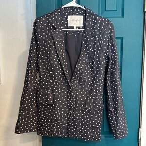 Thought 100% hemp polka dot blazer - 14